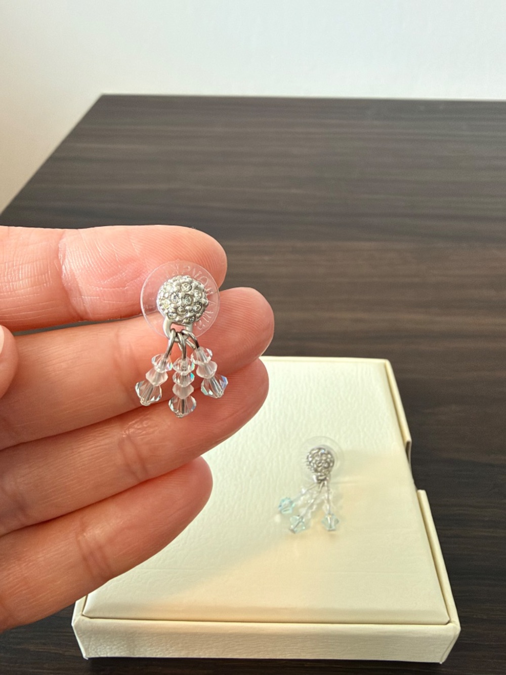 Vintage Swarovski Crystal Fringe Drop Earrings - Picture 5 of 5